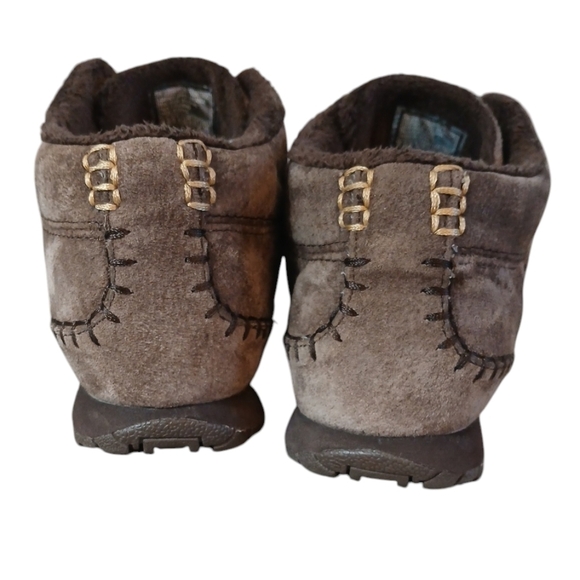Skechers Moc Toe Chocolate Brown Suede Leather Chukka Boots - Picture 7 of 10